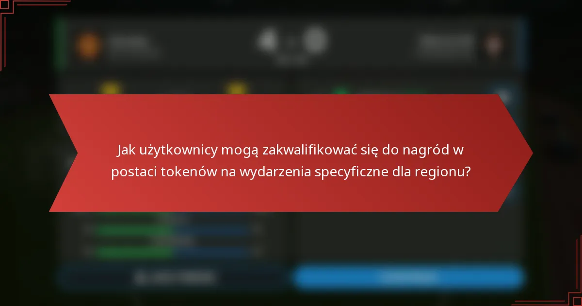 Jak użytkownicy mogą zakwalifikować się do nagród w postaci tokenów na wydarzenia specyficzne dla regionu?