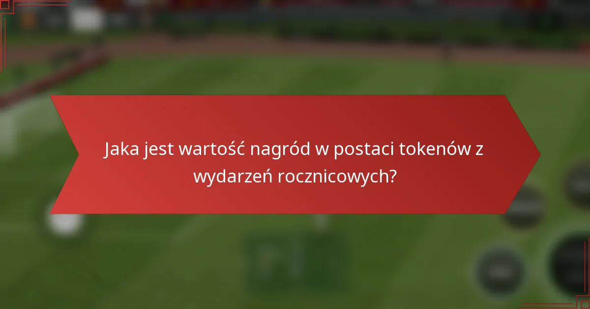 Jaka jest wartość nagród w postaci tokenów z wydarzeń rocznicowych?