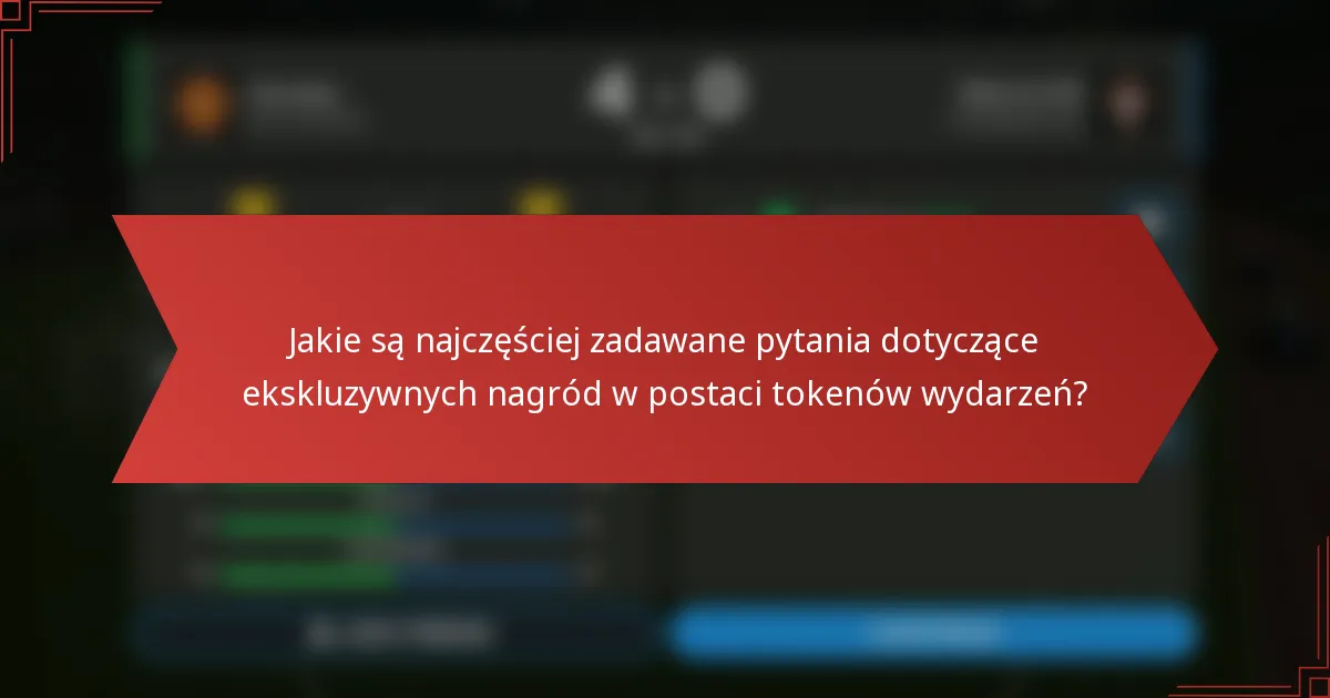 Jakie są najczęściej zadawane pytania dotyczące ekskluzywnych nagród w postaci tokenów wydarzeń?