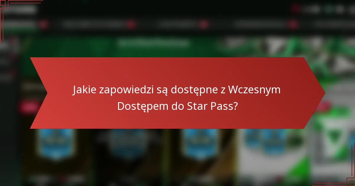 Jakie zapowiedzi są dostępne z Wczesnym Dostępem do Star Pass?